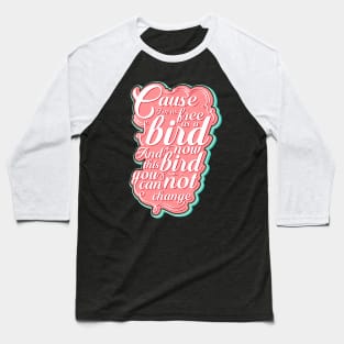 LyricLyfe Free Bird Ronnie Zant Allen Collins Baseball T-Shirt